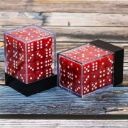 Red Opaque 12mm pips dice